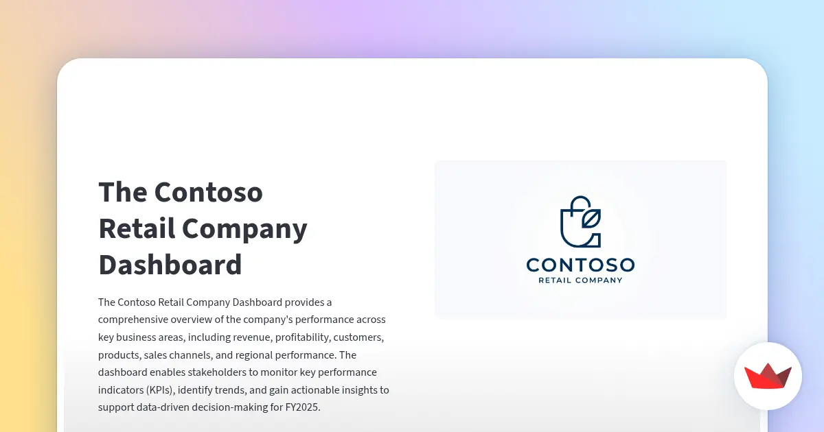 Contoso Retail Company Dashboard